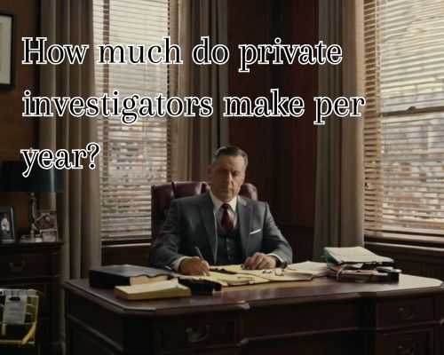 a private investigator earning a lot annually
