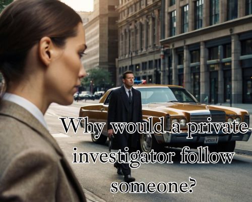 private investigator following someone as part of his job